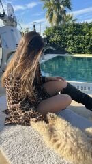 Leopar Desenli Blazer Ceket Ve Şort Etek Takım