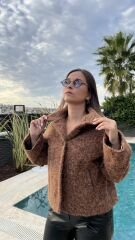 Kaşe Reglan Ceket Kahve