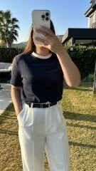 Marka Model Basic Tshirt Lacivert