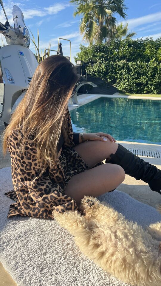 Leopar Desenli Blazer Ceket